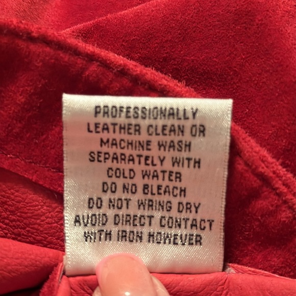 FINLEY Lacey Ruby Suede Leather Tie-Front Jacket Sz M EUC - Picture 6 of 6